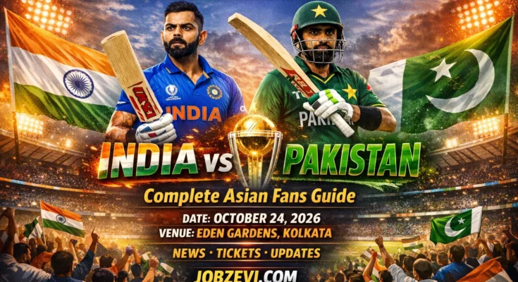 India vs Pakistan Cricket World Cup 2026 Match – Complete Asian Fans Guide, Date, Venue & Updates